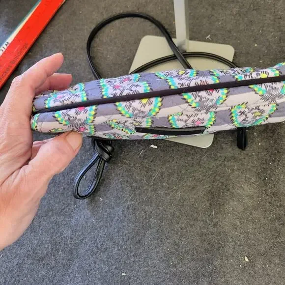 Vera Bradley Iconic Little Crossbody Purse Paisley Stripes - Picture 9 of 11